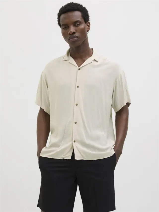Πουκάμισο Jack & Jones, JJEJEFF SOLID RESORT SHIRT - XXL