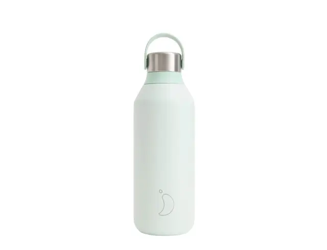 Μπουκάλι Θερμός Series 2 Chilly's με χωρητικότητα 500ml και διατήρηση θερμοκρασίας 12h ζεστό / 24h κρύο - Lichen Green
