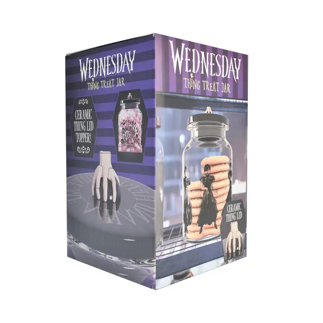 Blue Sky Studios Γυάλινο Βάζο Αποθήκευσης Wednesday: Thing Treat Jar 3