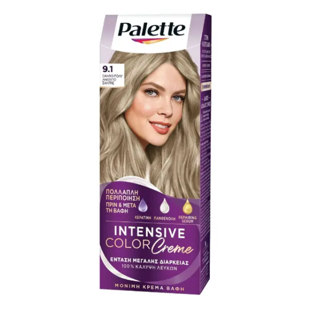 Schwarzkopf Palette Βαφή Μαλλιών Intensive Color Creme 110ml |9.1 Ξανθό Πολύ Ανοιχτό Σαντρέ