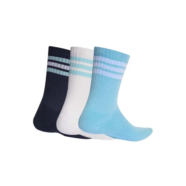 adidas Sportswear Adult 3Stripes Essentials Cushioned Crew 3 Pair Socks Άσπρο - Μπλε KE5502 (adidas Sportswear) - Large 2