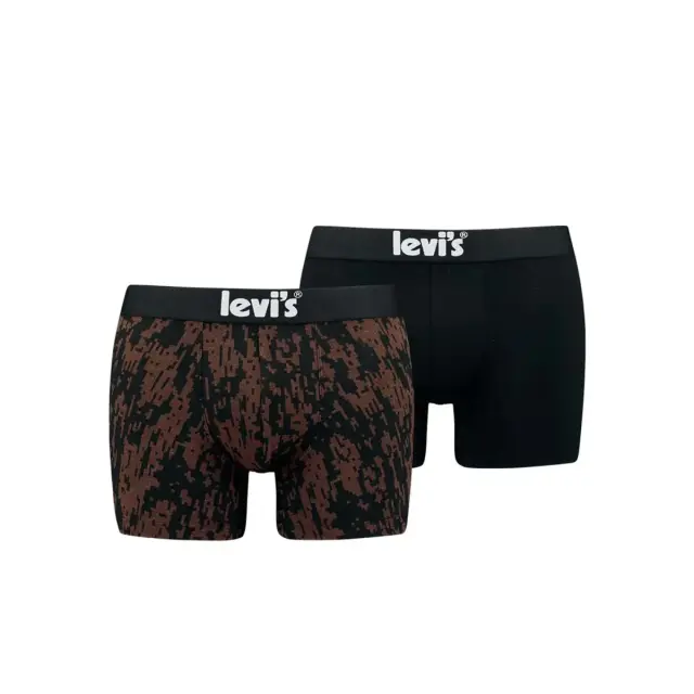 Levi's Ανδρικό Boxer Digital Camo Organic Cotton - Διπλό Πακέτο, Χρώμα Brown Combo