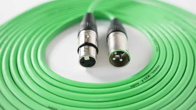 WELX Premium 1 X MALE XLR to 1 X FEMALE XLR Cable Balanced – 3m (CC) (Black) 3