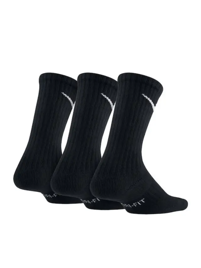 Nike Performance Cushioned Crew Αθλητικές Παιδικές Κάλτσες Μαύρες 3 Ζευγάρια SX6842-010 - M 2