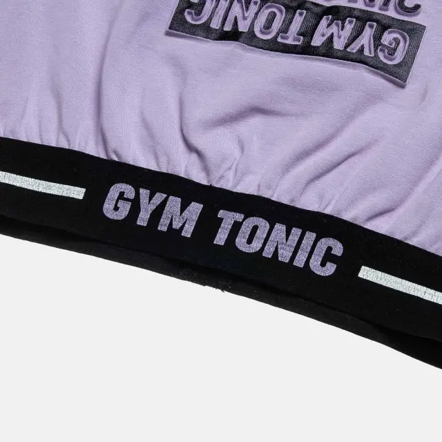 Μπλούζα Gym Tonic crop με ανάγλυφα γράμματα 3