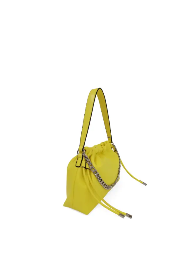 LE PANDORINE -yellow Pam Hobo Bag Mini With Shoulder Strap In Chain 2