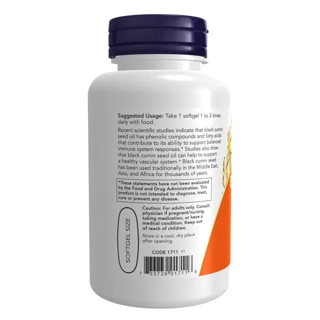 Now Foods Black Cumin Seed Oil 1000 mg 3