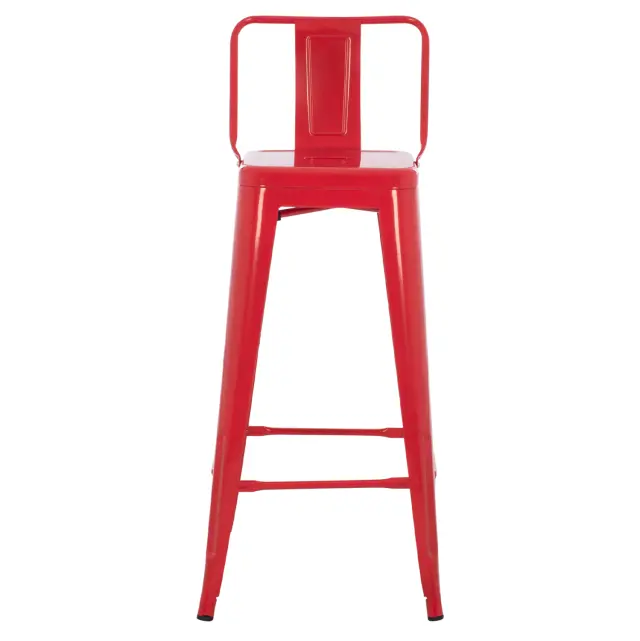ΣΚΑΜΠΟ BAR ME ΠΛΑΤΗ ΜΕΤΑΛΛΙΚΟ FB98643.44 ΚΟΚΚΙΝΟ 42x42x100Υεκ. 3