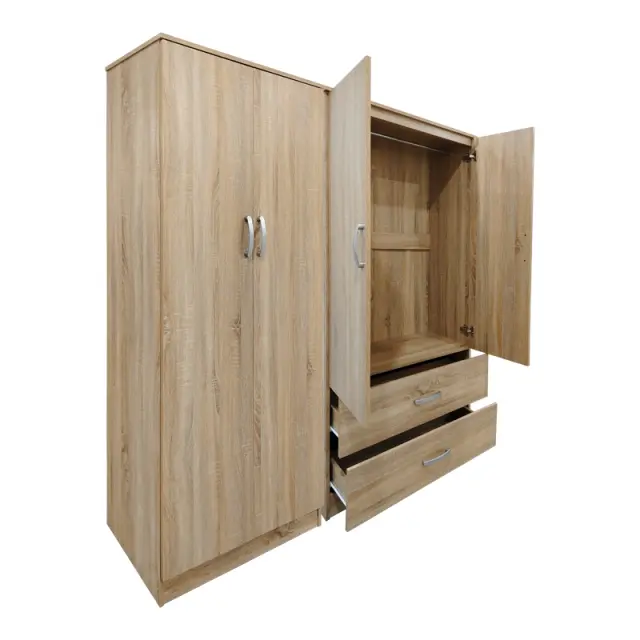 Ντουλάπα τετράφυλλη Athos pakoworld sonoma 160x42x180εκ 3