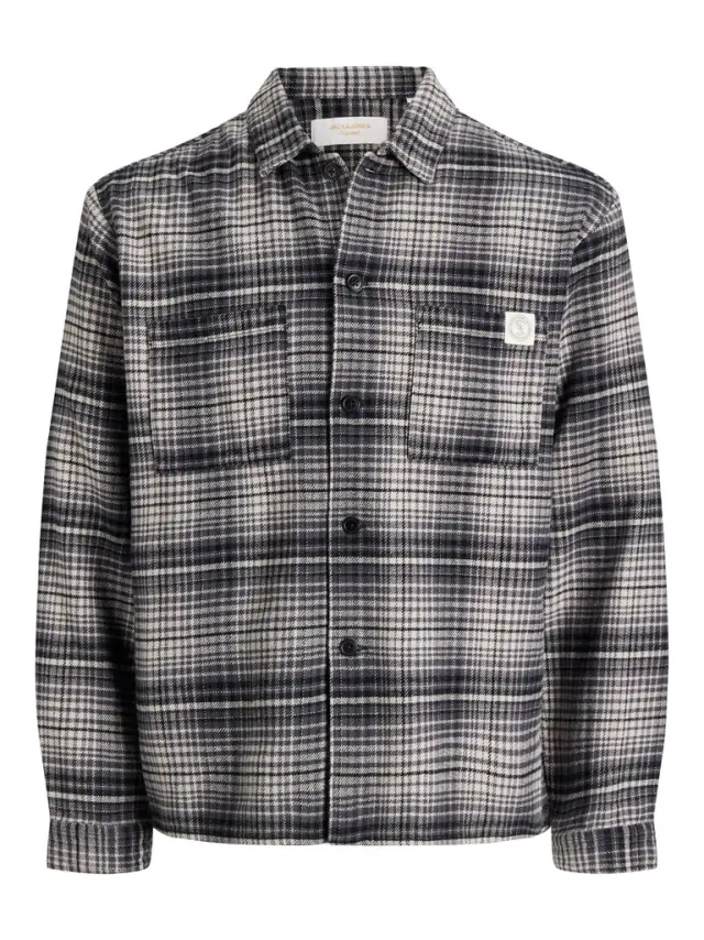 JORFREDERIKSBERG FLANNEL OVERSHIRT LS SN - Black