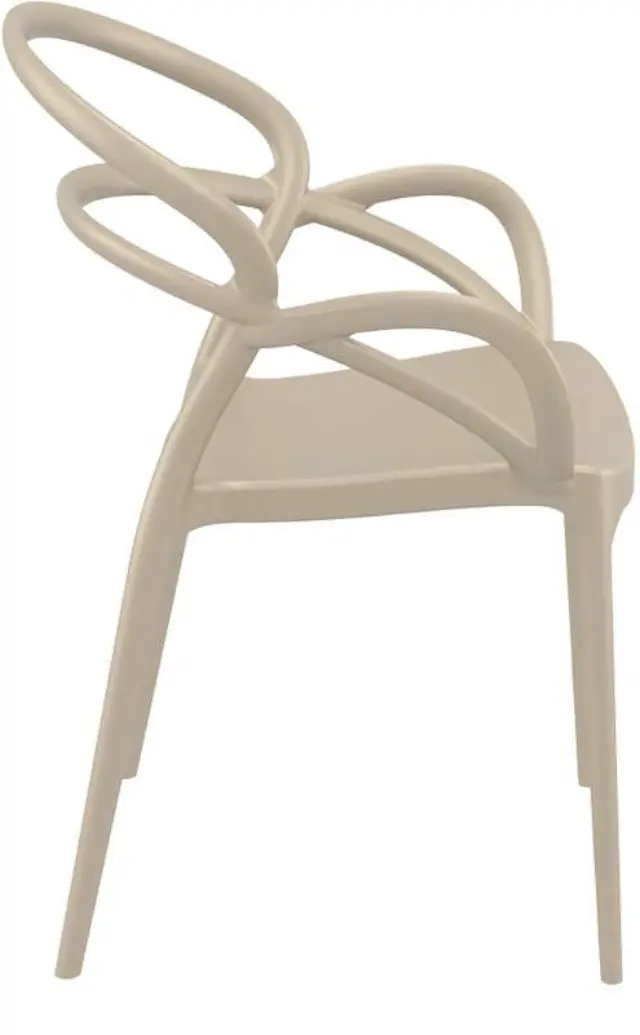 Πολυθρόνα Στοιβαζόμενη MILA Dove Grey PP 57x56x82cm 3
