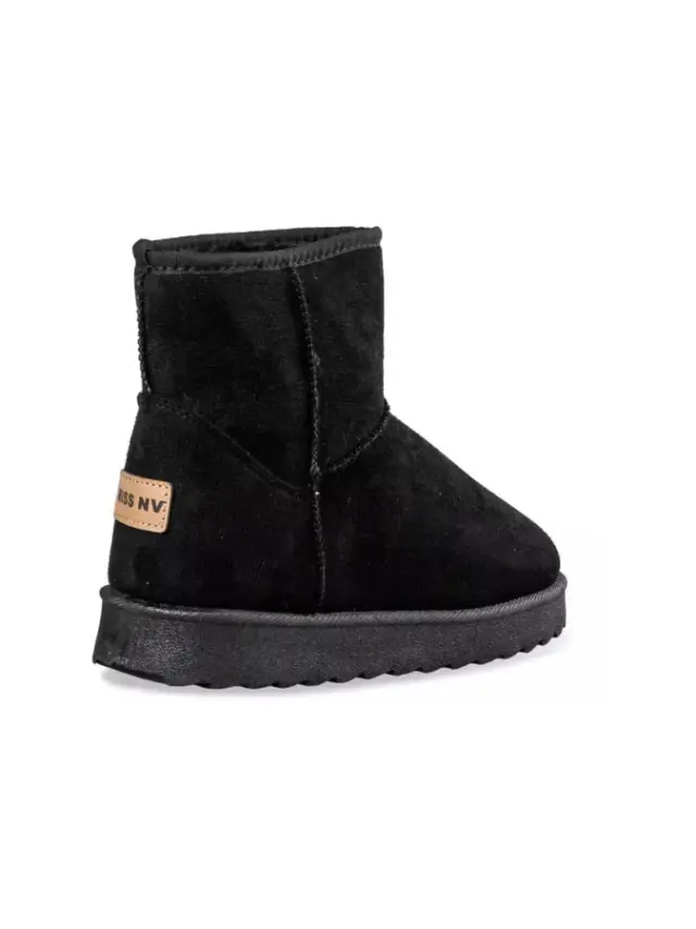 Envie Shoes Γυναικεία Μποτάκια με Γούνα Μαύρα S41-20477-34 3