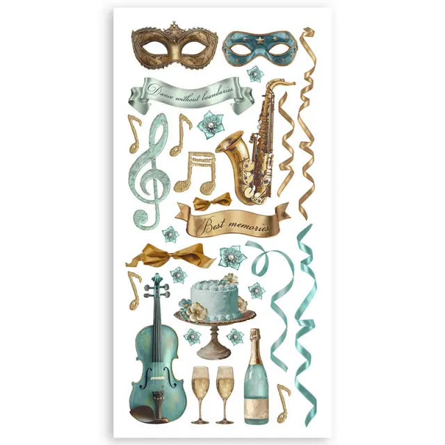 Stamperia Χαρτόνια με Σχέδια Διπλής Όψεως 15x30.5cm 4τεμ - Masquerade 3