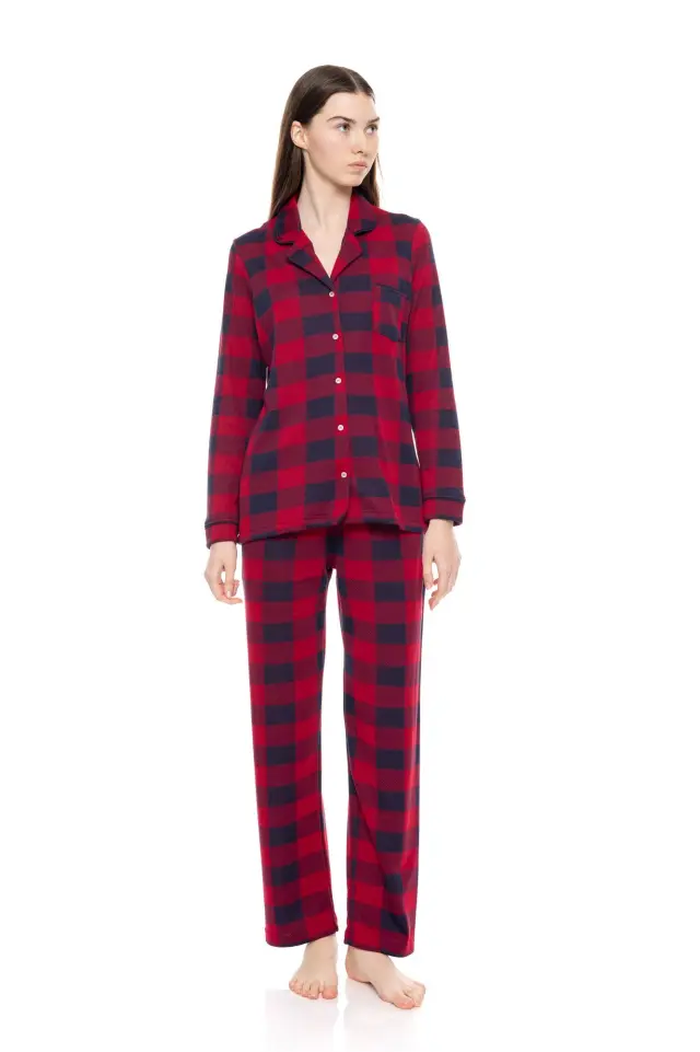 W1651 - Type - PYJAMA BUTTONED JACQUARD RED PLAID 3