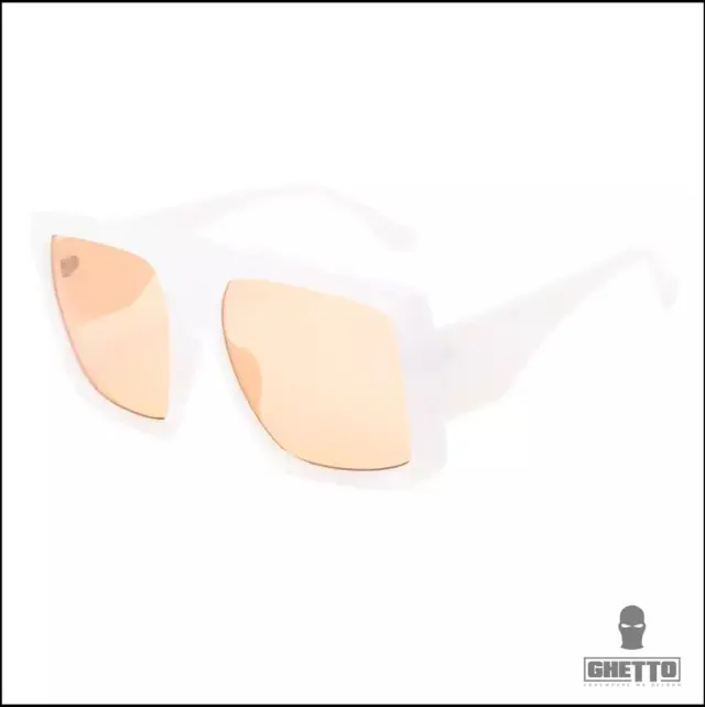 Ghetto The Big Frame Women Trendy Oversized Sunglasses White
