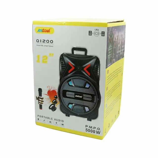 Andowl Σύστημα Karaoke με Ενσύρματo Μικρόφωνo Q1200 σε Μαύρο Χρώμα 3