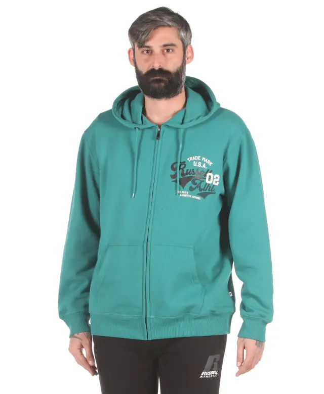 Russell Athletic Trade Mark Usa Ανδρική Φούτερ Ζακέτα με Κουκούλα A0-027-2-283 - M