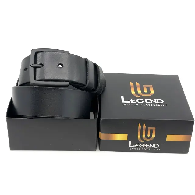 Μαύρη Δερμάτινη Ζώνη Calfskin 4 cm 2