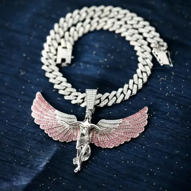 Ghetto Hip Hop Jewelry Angel Pendant Necklace 2
