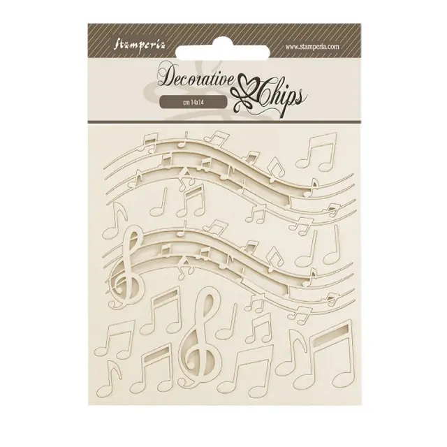 Chipboard Stamperia 14x14cm, The Nutcracker, Music