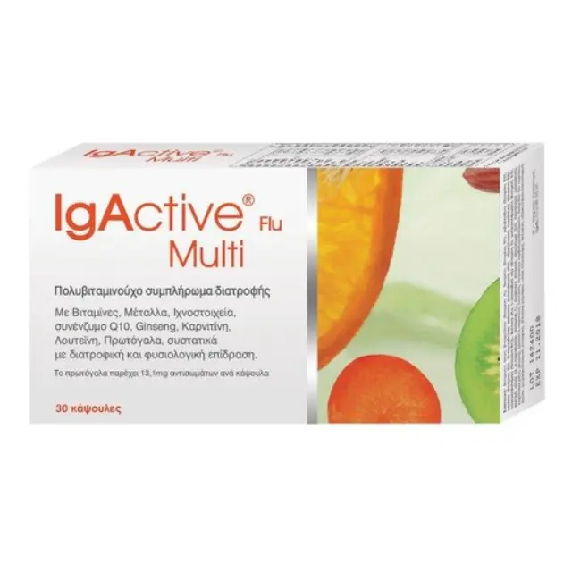 IgActive Flu Multi Πολυβιταμινούχο Συμπλήρωμα Διατροφής για την Ενίσχυση του Ανοσοποιητικού 30tabs 2