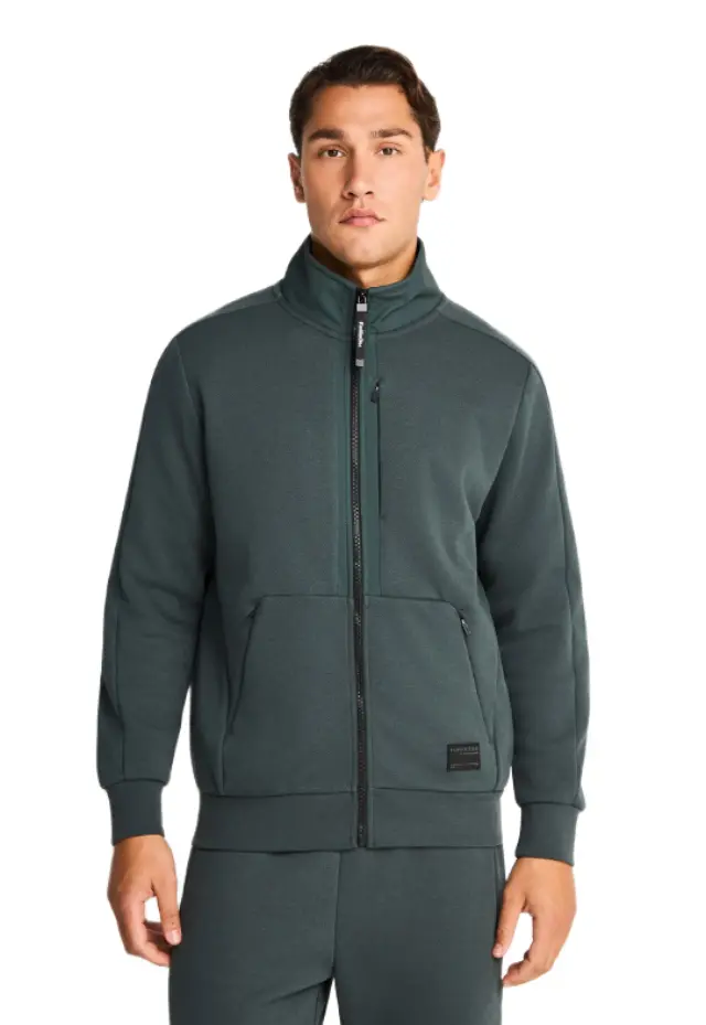 Funky Buddha ανδρική ζακέτα φούτερ με όρθιο γιακά FBM014-082-06-1