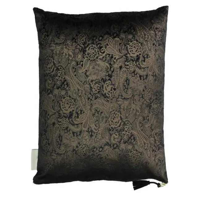 Μαξιλάρι Paisley Μαύρο Βελούδο 45x45cm 2