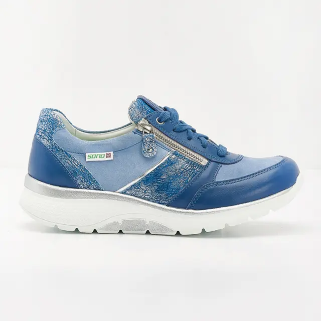 Mephisto/Sano Sneakers Γυναικείο δέρμα/δέρμα Nubuck Μπλέ SAN/IZAE-S JEANS - 37