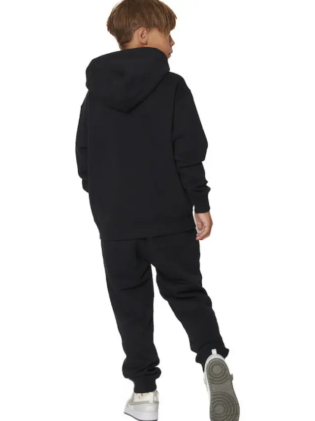 Body ActionFleece Παιδικό Φούτερ με Κουκούλα και Τσέπες Μαύρο - 12-13 χρονών 2