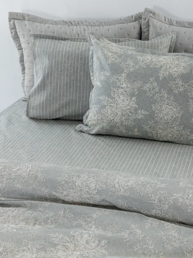 Σετ Σεντόνια 270x260 King Size Estella Palamaiki STE102 Γκρι Χωρίς Λάστιχο50% Tencel-50% Βαμβάκι 2