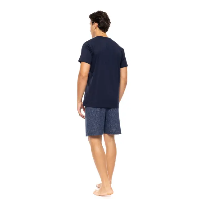 Ανδρική Πυτζάμα 3 τεμαχίων S-M570 Deep Blue Yacht Blue Ulisse - XXL 3