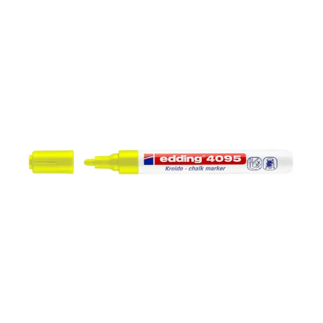 Edding 4095 Μαρκαδόρος Κιμωλίας Κίτρινο Neon (4-4095065)