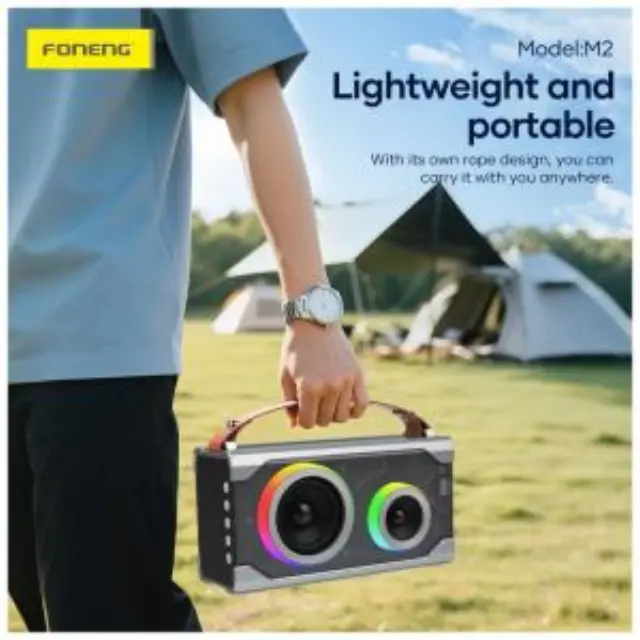 Φορητό Ηχείο Bluetooth Foneng M2 Colorful BT 5.1 5000mAh 15W Γκρι N70252 2