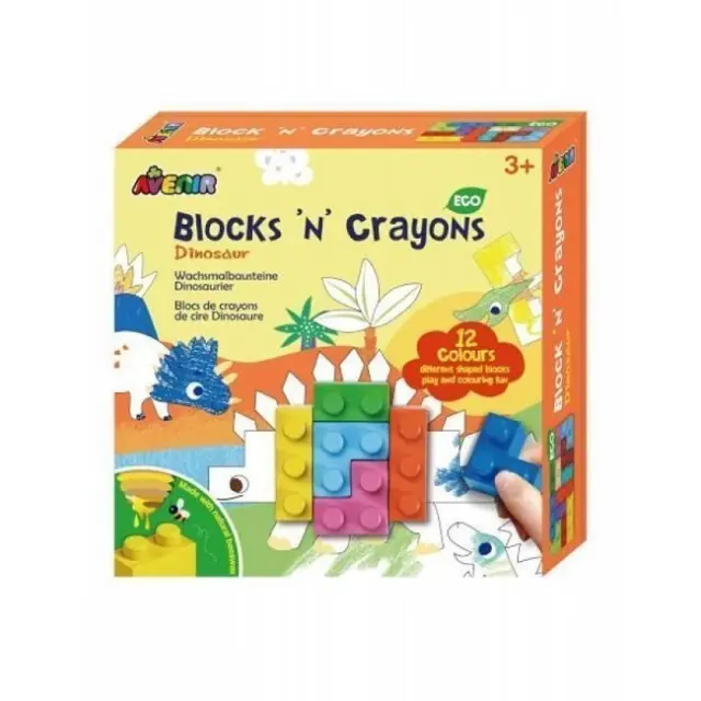 Avenir Blocks’n’Crayons – Dinosaurs, 12τμχ