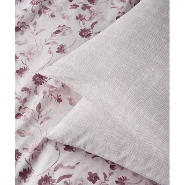 Σετ Μαξιλαροθήκες 2 Τεμαχίων Kentia Yuli 18A Old Rose- White 50x70 2