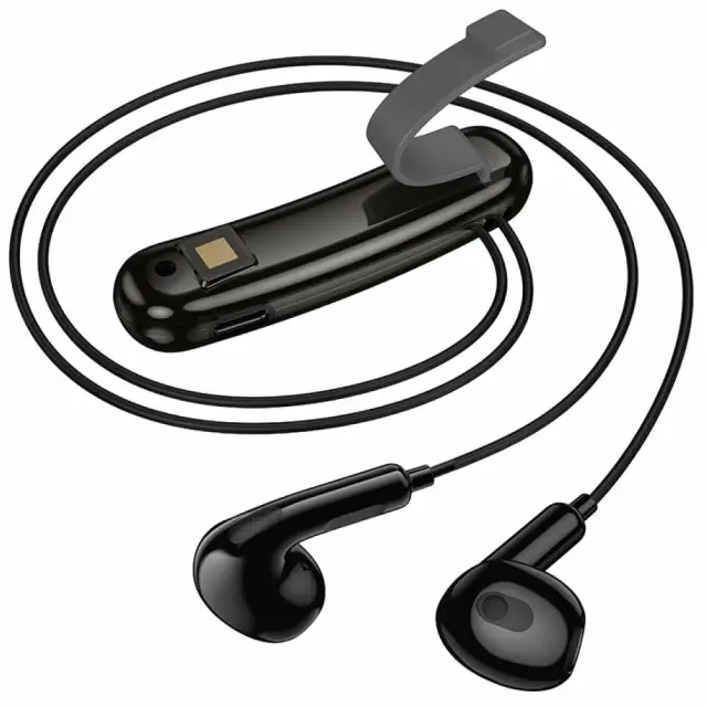 Bluetooth Hands Free Hoco ES77 Graceful Μαγνητικά v5.4 110mAh 10hr Talk Time Μήκος Καλωδίου 40cm Μαύρα 3