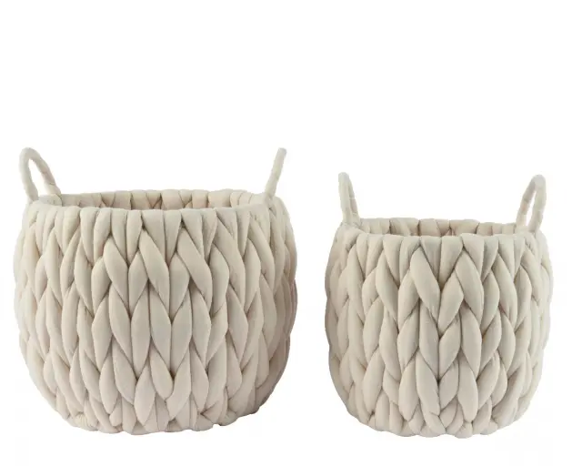 ΚΑΛΑΘΙΑ ΣΕΤ/2 ΜΕ ΠΛΕΞΟΥΔΑ ΛΕΥΚΑ - One size