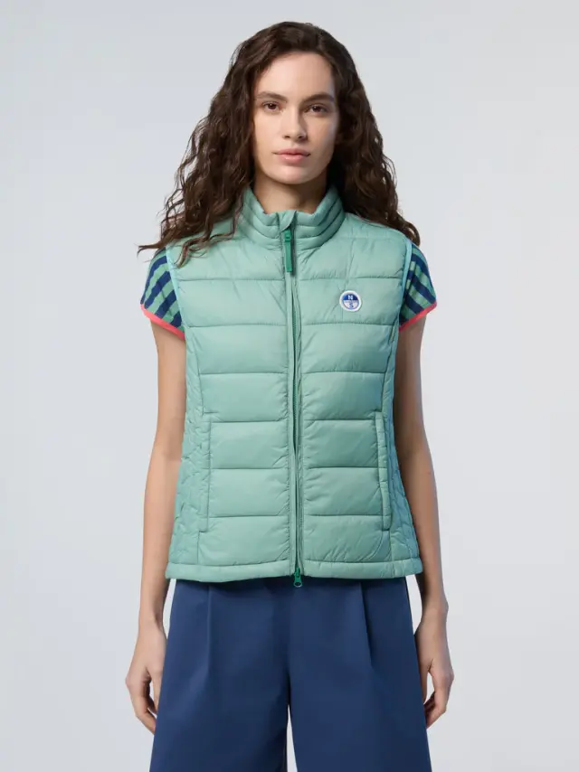 North Sails - Γυναικείο Αμάνικο Μπουφάν Naomi Vest 000001-000-0418 Πράσινο Ανοιχτό - L