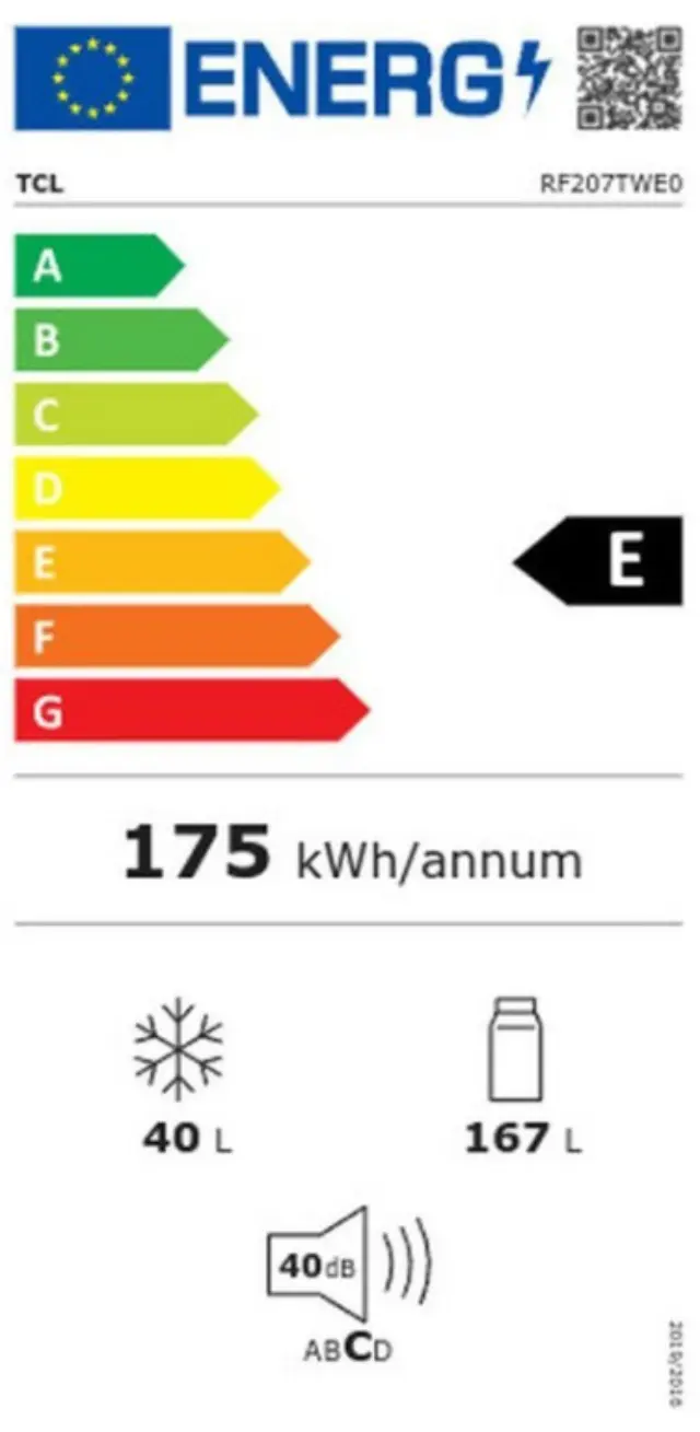 TCL RF207TWE1 Ψυγείο Δίπορτο 207lt Υ144xΠ54.5xΒ55εκ. Λευκό 2