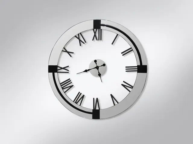 Times and Kairos 564724 – Διακοσμητικό Ρολόι Τοίχου Ø88cm με Καθρέπτη και Μαύρες Λεπτομέρειες Μαύρο 3