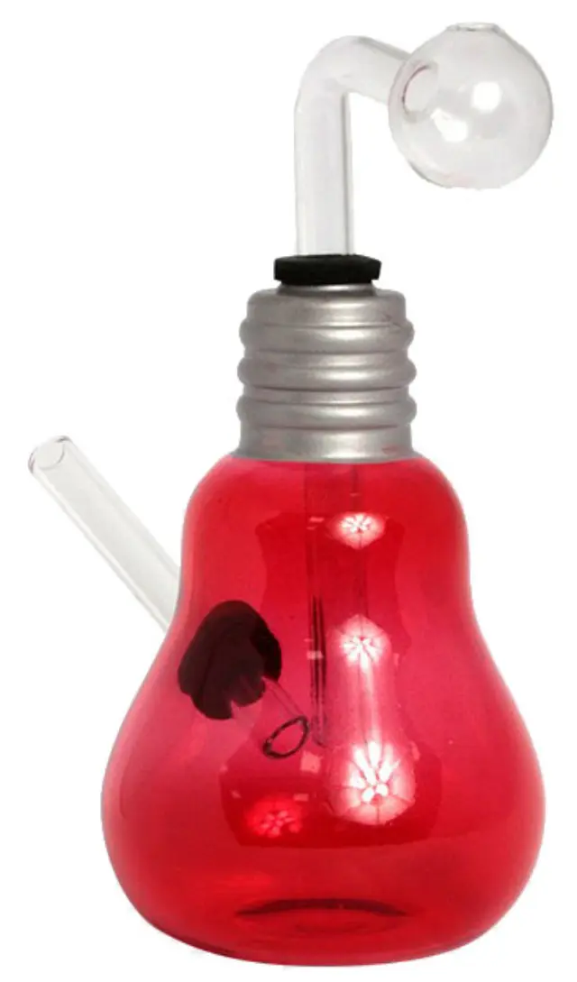 Γυάλινο OIL Bong Light Bulb Red - 16cm