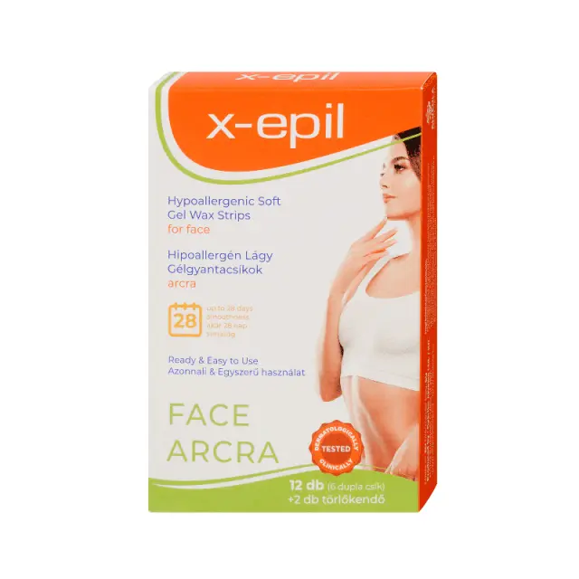 X-EPIL GEL WAX ΤΑΙΝΙΕΣ ΑΠΟΤΡΙΧΩΣΗΣ ΠΡΟΣΩΠΟΥ SENSITIVE ΜΕ ΚΕΡΙ 12 ΤΕΜΑΧΙΑ