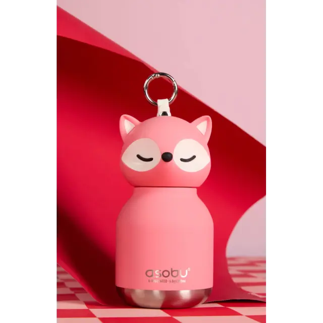 ASOBU Μίνι Παγούρι Ανοξείδωτο Bestie - Pink Fox 200 ml 3