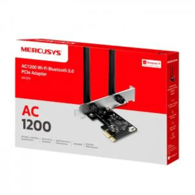 Mercusys AC1200 Wi-Fi Bluetooth PCIe Adapter (MA30E) (MERMA30E) 2