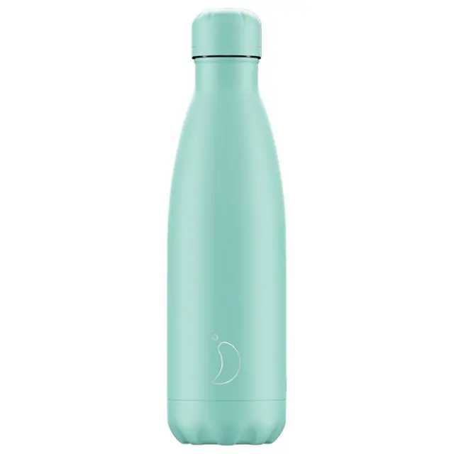 Mπουκάλι Θερμός Chilly's με χωρητικότητα 500ml και διατήρηση θερμοκρασίας 12h ζεστό / 24h κρύο - Pastel Green