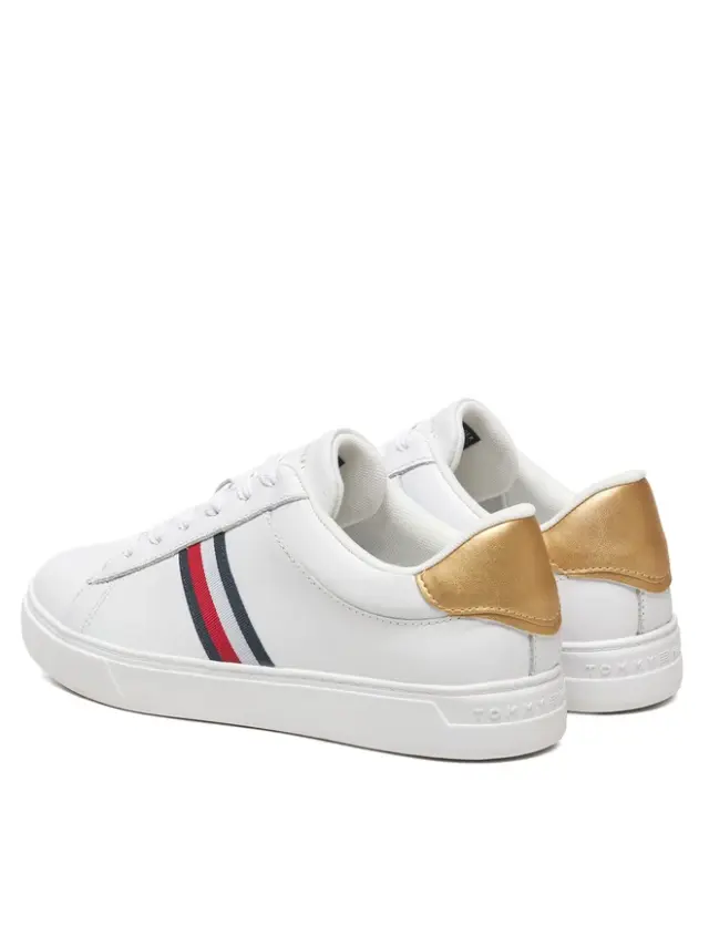 Tommy Hilfiger - Γυναικεία Sneakers Essential Leather Court Trainers FW0FW08321-YBS Λευκό 3