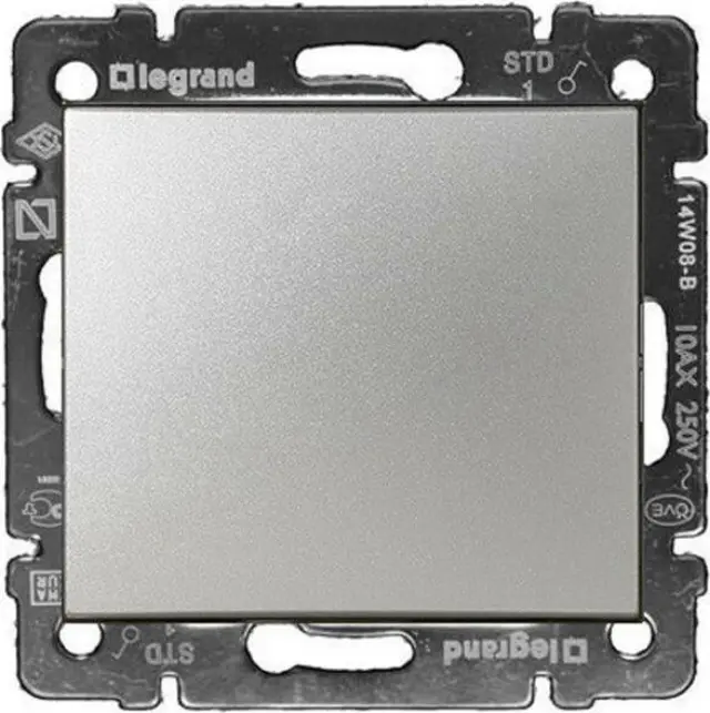 Push Button Aluminium Finish