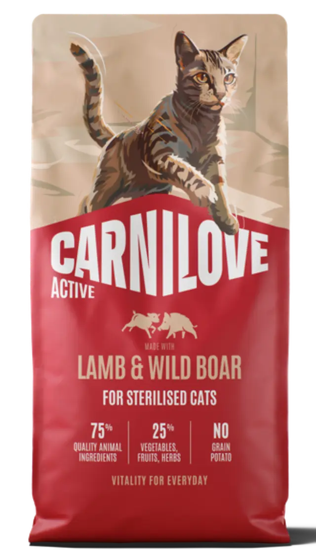 Carnilove Grain Free Cat Adult Active Sterilised Lamb & Wild Boar 2Kg Μονόχρωμο
