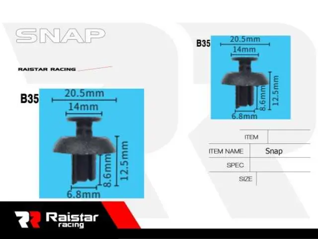 Σετ συνδετήρες αυτοκινήτου - 10pcs - R-F16101-16 - 180858 2