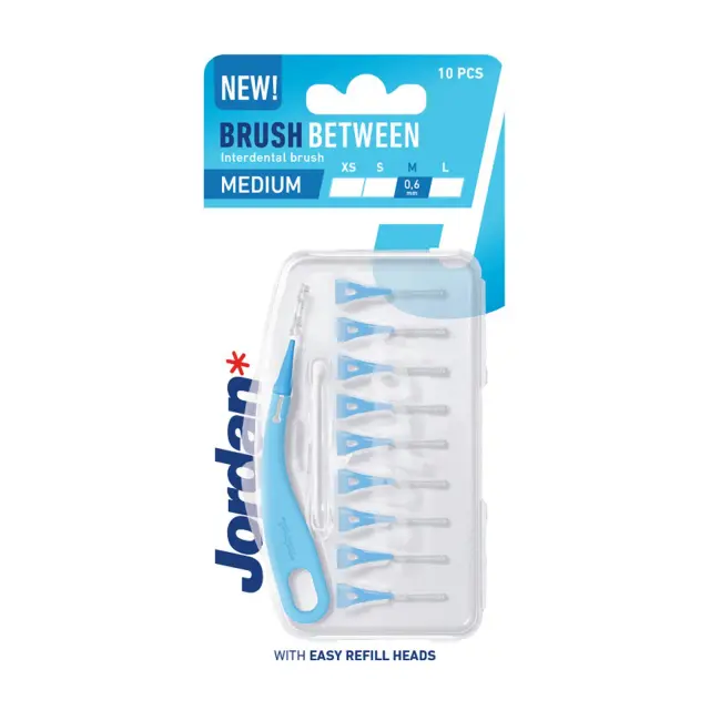 Jordan Brush Between Μεσοδόντια Βουρτσάκια με Επαναγεμιζόμενη Κεφαλή (Medium)